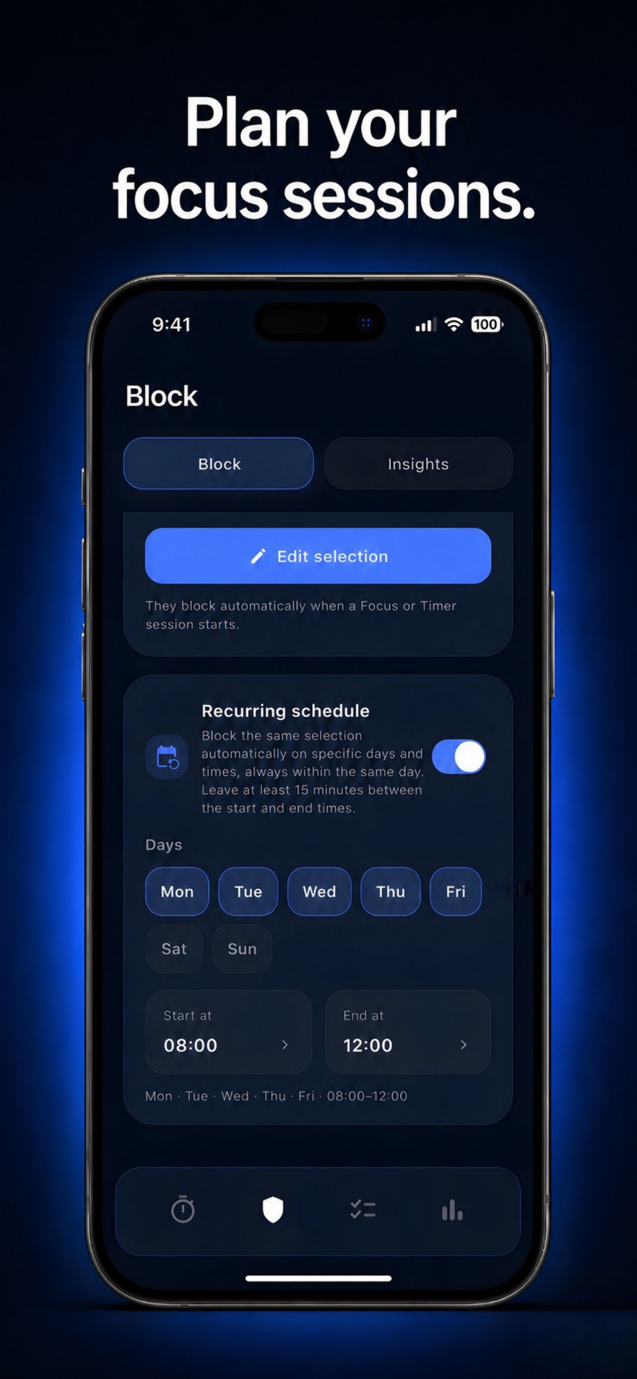 Recurring schedule